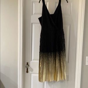 Fancy black dress with ombré gold